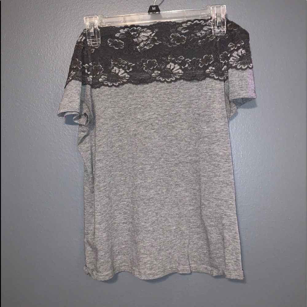 Off-Shoulder Lace Tee